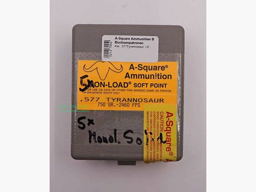 A-Square Ammunition Rifle Cartridges .577 Tyrannosaur