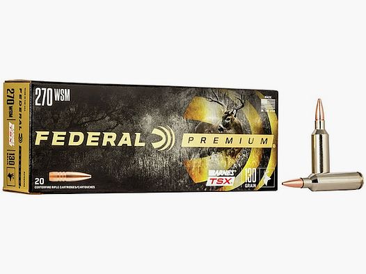 Federal Premium Barnes TSX .270 WSM 130GR HP 20 cartuchos