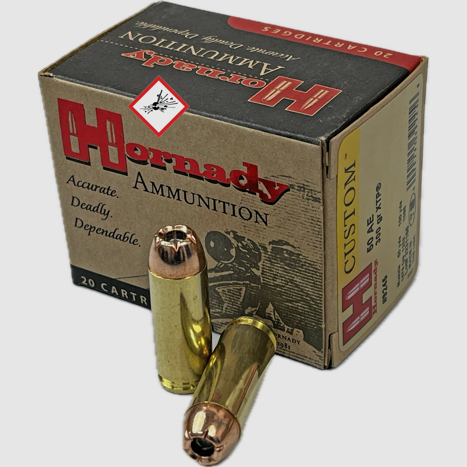 Hornady Pistolenpatrone Kal. .50AE HP XTP 300grs