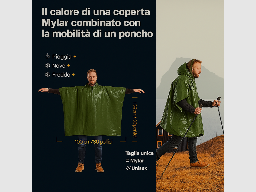 P4X – NOTFALLPONCHO GRÜN, Bild 2 von 2