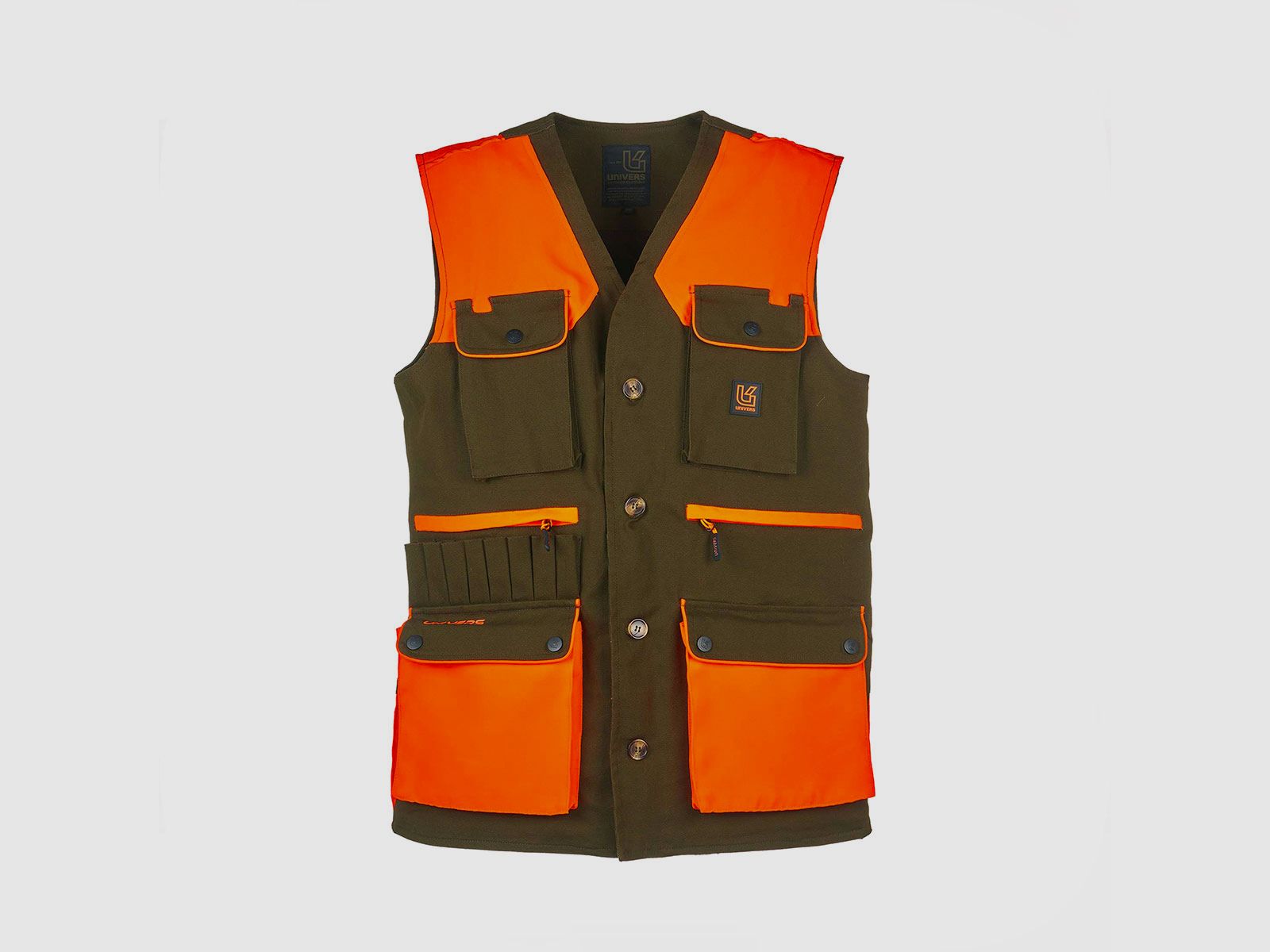 VEST – UNIVERSEEL – JACHT CANVAS PATROONHOUDE Green Orange, afbeelding 1 van 4