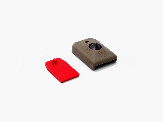 DPM MFPD-GL/1 Magazin Bodenplatte mit Glas-Schalter für GLOCK 9 mm/.40S&W/357Sig Polymer Desert Tan