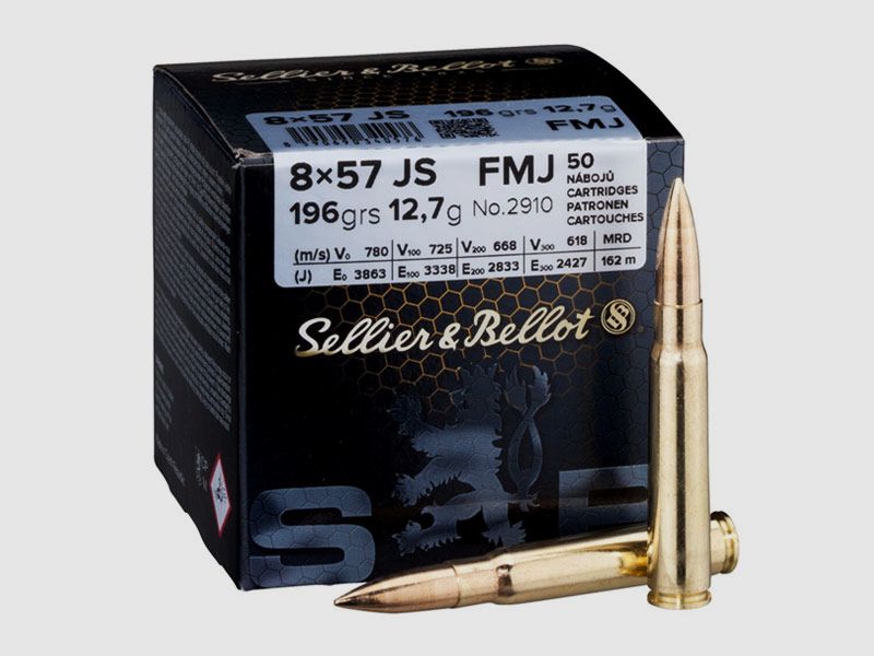 Sellier & Bellot 8 x 57 IS, Vollmantel 196 grs 1 Packung (50 Schuss á 1,098 €*)