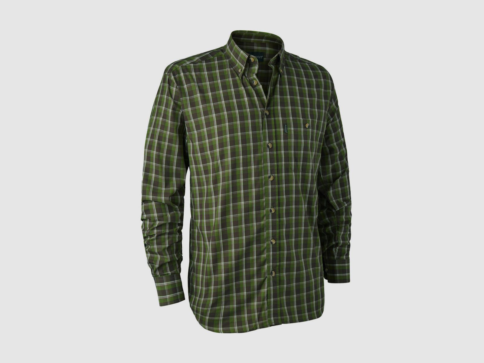 DEERHUNTER Hemd Grün Check Langarm