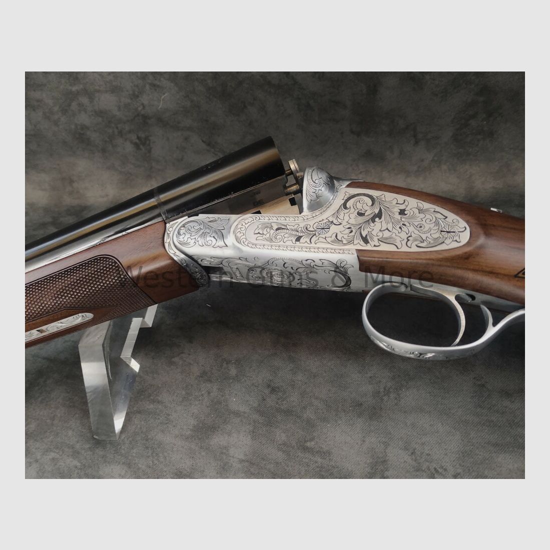 Huglu Mod.200AC Silber voll Graviert "Coachgun"