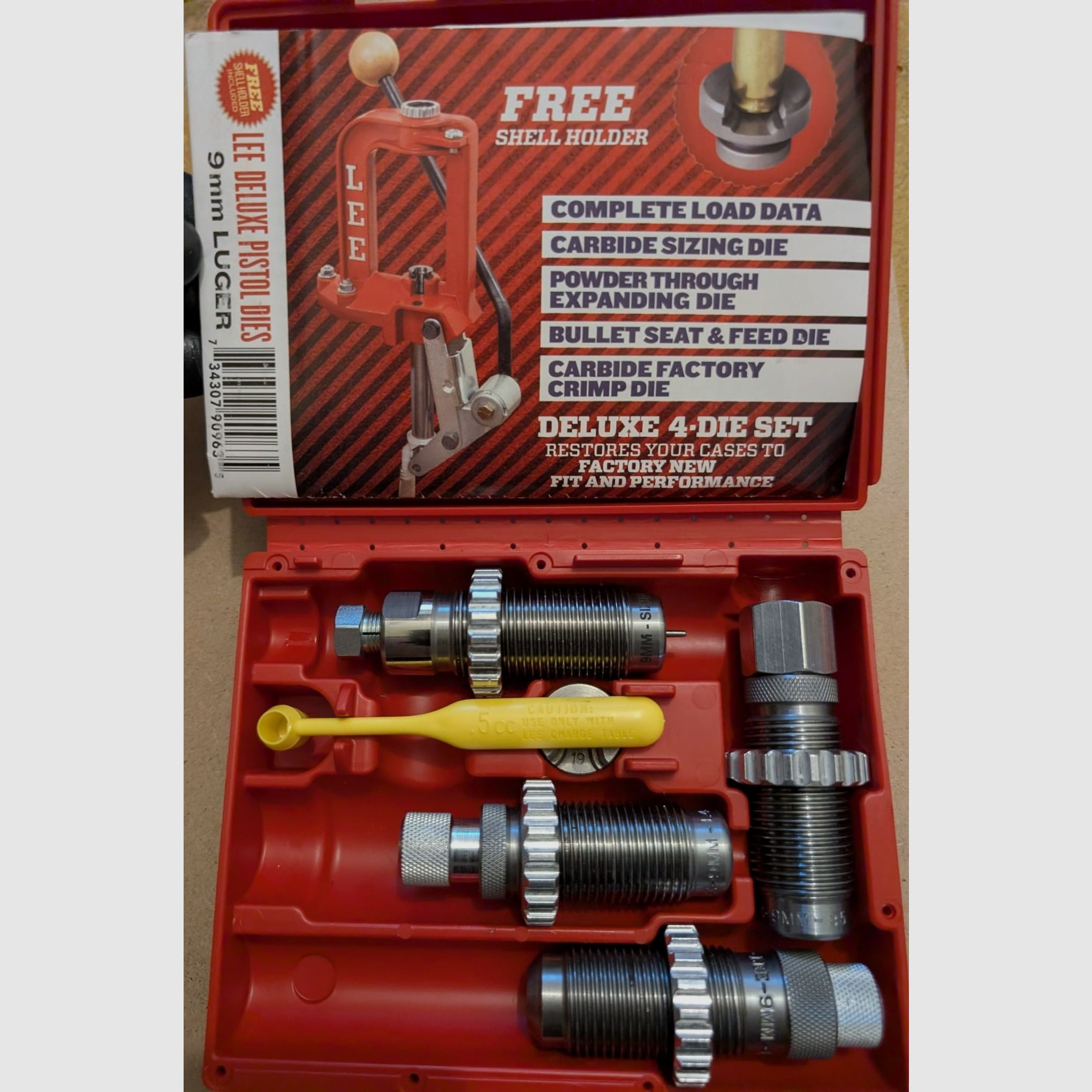 LEE PRECISION Carbide 4-częściowy zestaw matryc die | 9 mm Luger | NOWY