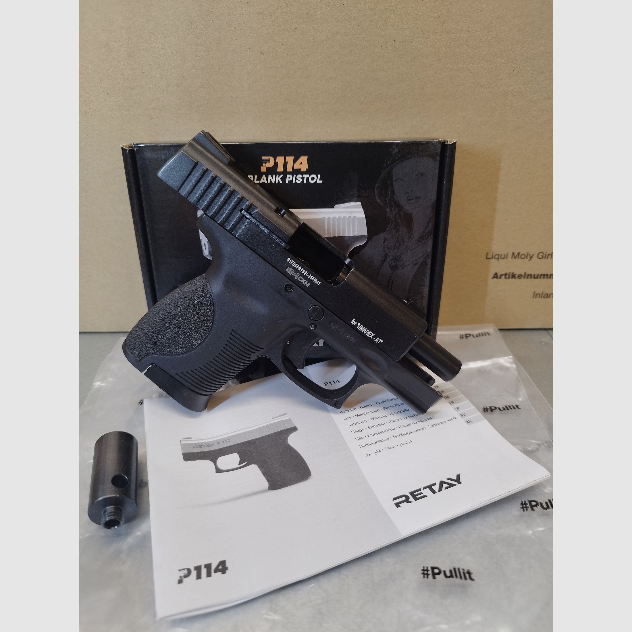 Retay P114 pistola a salve 9mm P.A.K brunita !!Arma nuova!!