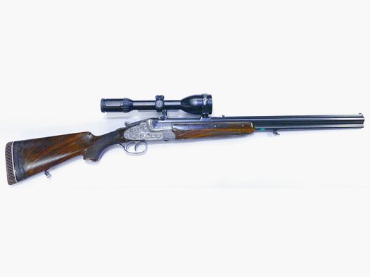 Merkel used weapon model 313 12/70 7x65 R over-and-under rifle