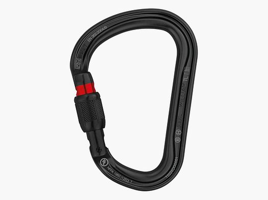 Petzl Petzl moschettone William a vite nero