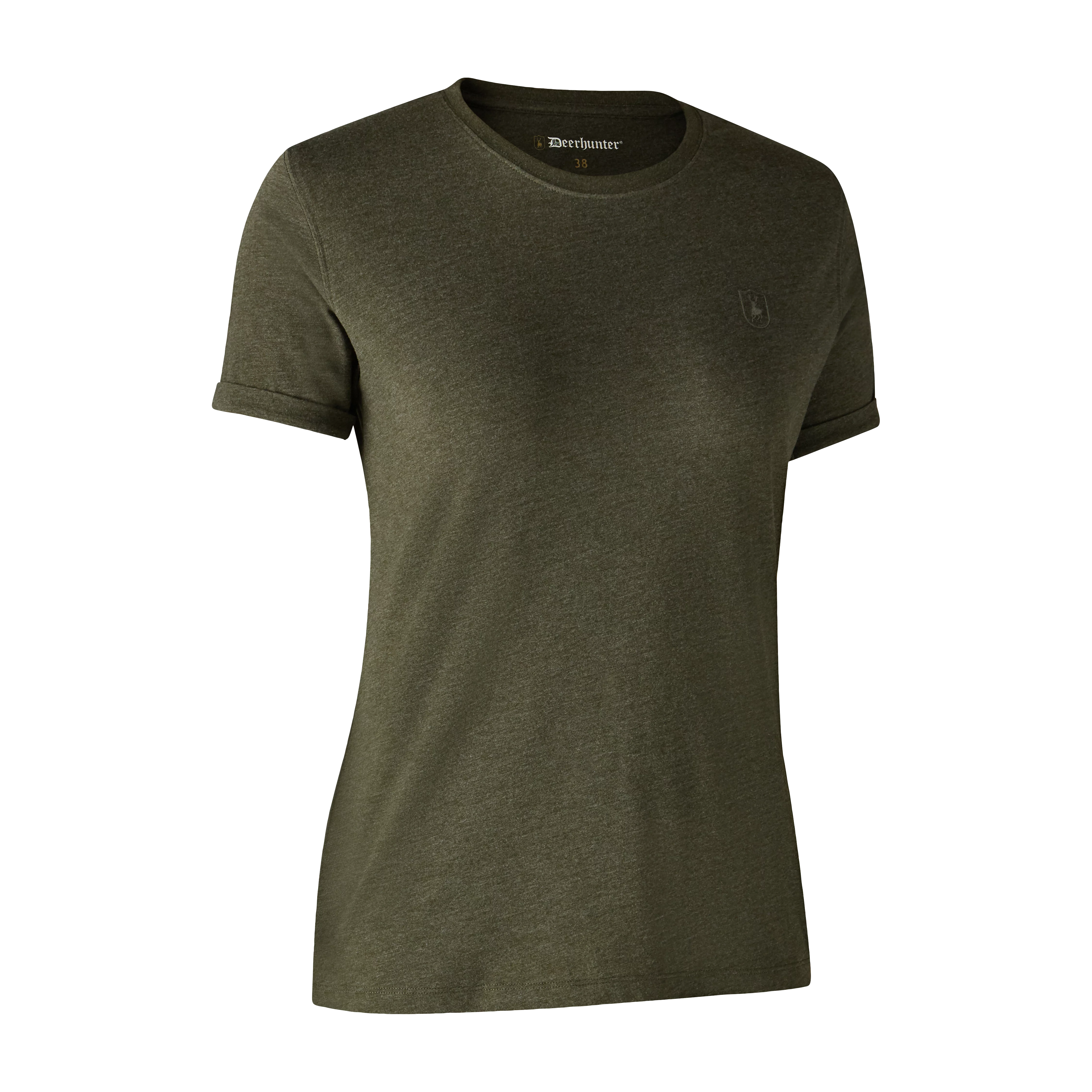 Ladies Basis T-shirt im 2er-Pack - Adventure Green mel/Brown Leaf mel., Bild 4 von 5