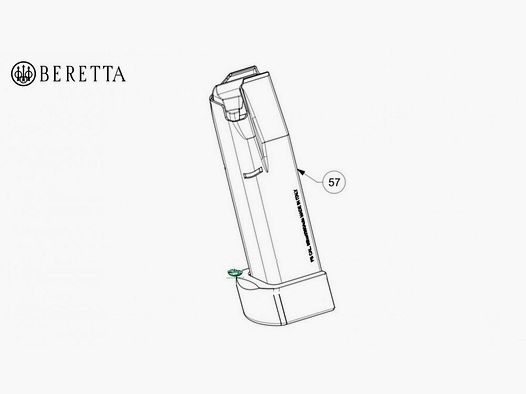 BERETTA Caricatore 80X 9 corto 15 colpi C8J003