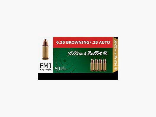 S&B CARTRIDGES 6.35 FMJ 50 GR