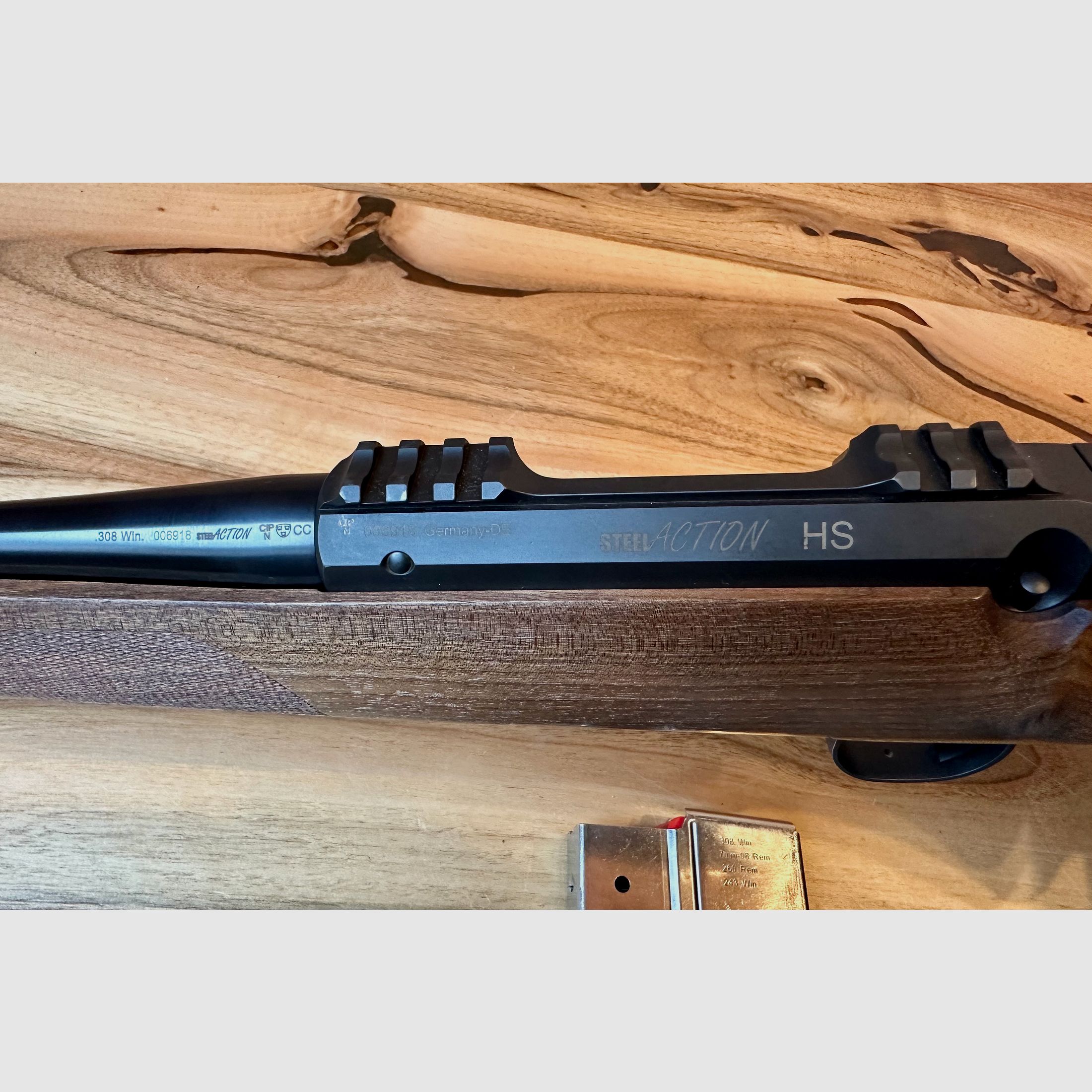 Azione in acciaio HS .308 canna 45 cm