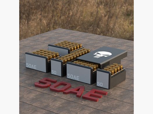Filamelt ammunition box / Ammo .50 AE - cartridge box for 50 rounds, Made in Germany