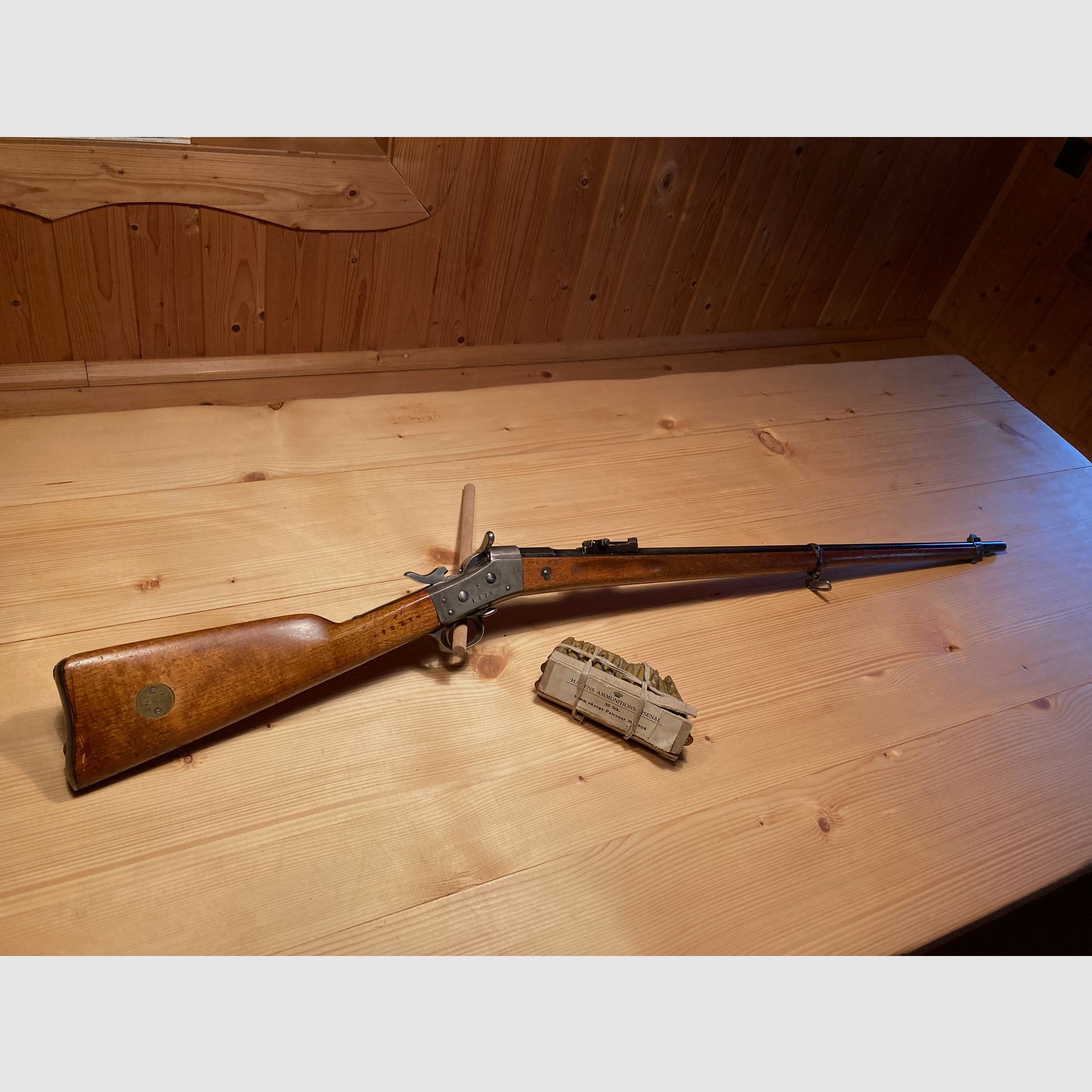 Schweden Rolling Block 8x58R Danish Krag 1872 Sammlermunition