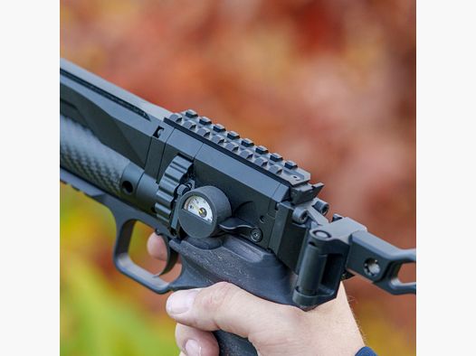 Picatinny Schiene - LONG Version | CNC ALU | schwarz eloxiert | Huben GK1 DE-Modell