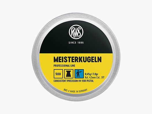 RWS Air Pellets 4.5mm Professional Line Meister HV Ø4.49mm 0.45g / 7gr (500/25'000)