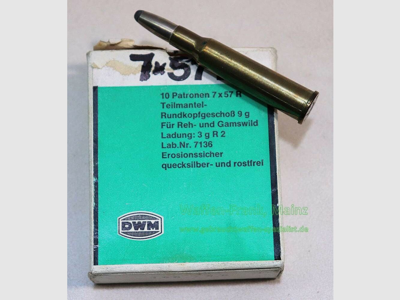 DWM, Karlsruhe rifle cartridges 7x57R
