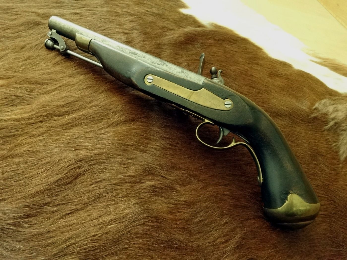 Antique flintlock pistol caliber .50