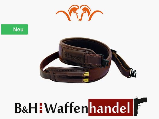 Blaser Gewehrriemen - Leder - Neopren - braun (dunkel)
