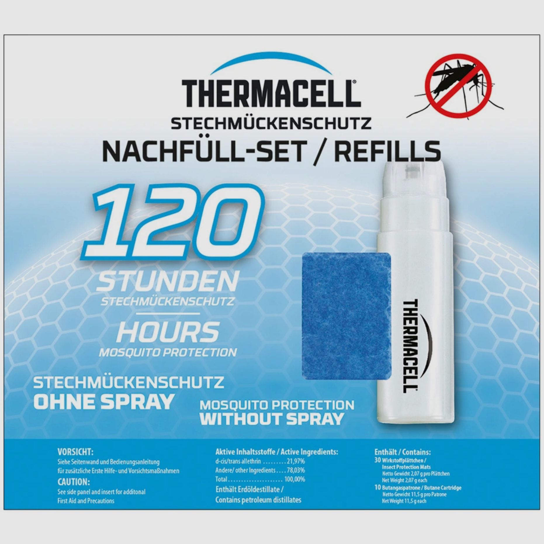 THERMACELL 22010251 Ricarica per dispositivo repellente per zanzare 120 ore