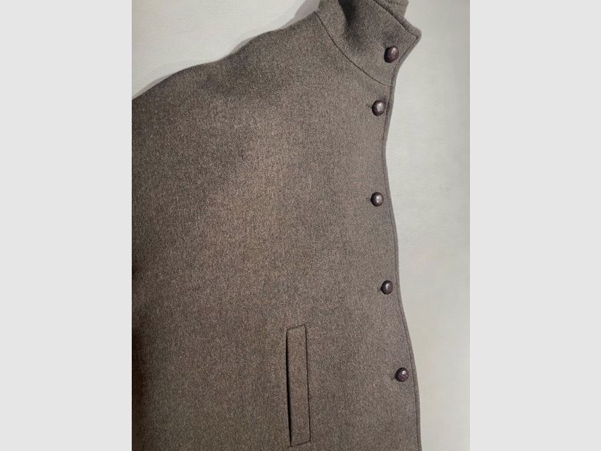 Fabbrica di Loden di Monaco Cape in Grigio-Marrone, immagine 2 di 2