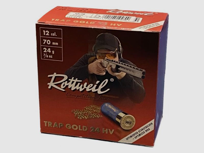 Rottweil 12/70 Trap Gold 24 HV 2.4mm (7.5) - 121,00€ por 250 disparos