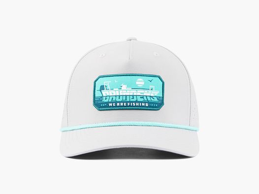 Grundens Skiffscript Vented Hat Silver