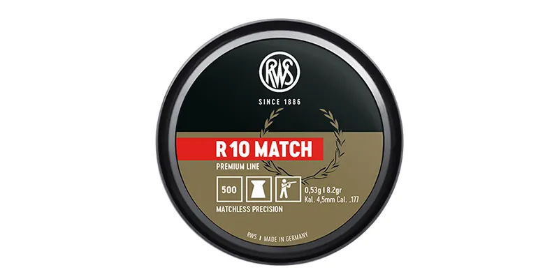 RWS Diabolo R10 Match 4.5 mm Kopf 4.50 mm 8gr/0.5g, 500 Stk.