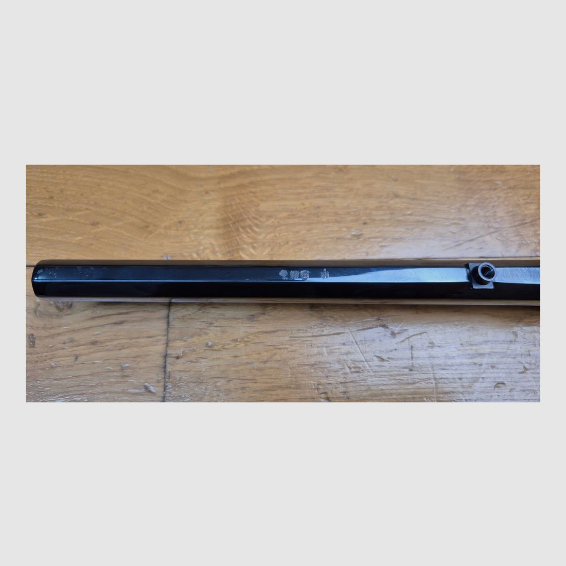 Sehr schöner Lauf für Thompson Center Pistol – Modell Contender – 10 Zoll Lauf – Selten im Kaliber 38 special – Rochester Waffen – Wunderschöner oktagonaler Lauf mit prächtigen Zügen – 100% Brünierung – Schönes Stück für Training und Präzision – TBE+++, Bild 10 von 21