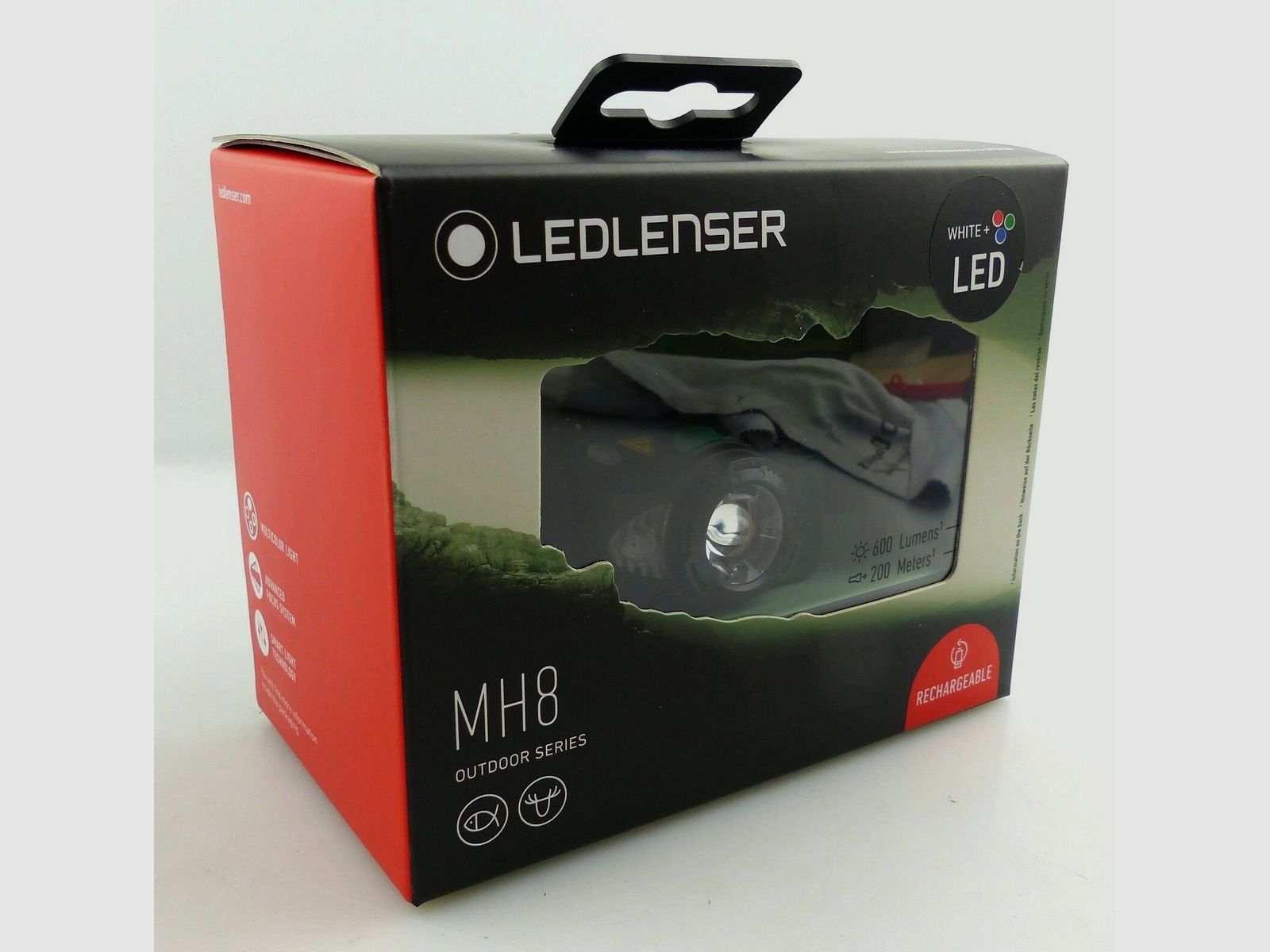 Ledlenser 500972 lampada frontale LED MH8 multicolore 600 lumen caccia pesca