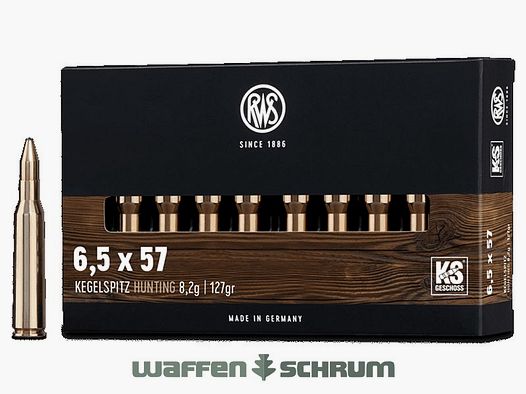 RWS 6,5x57 Kegelspitz 8,2g - 127gr