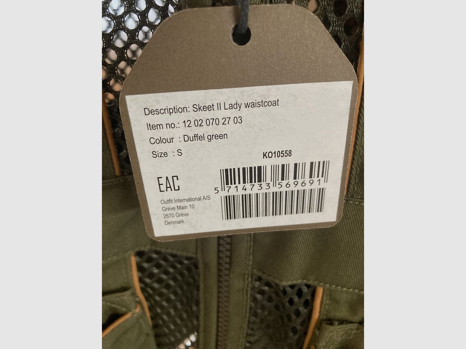 Flintenweste Seeland Damen Gr. S neu 