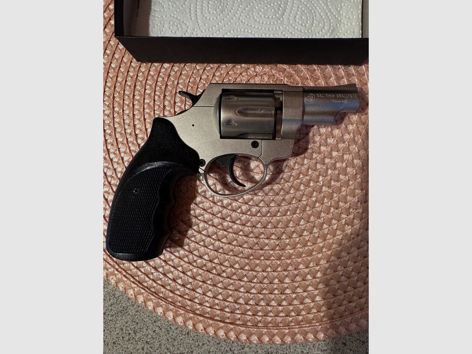Röhm Gasrevolver (SRS) RG 89 Nickel Kal.9mm R Compatgriff 