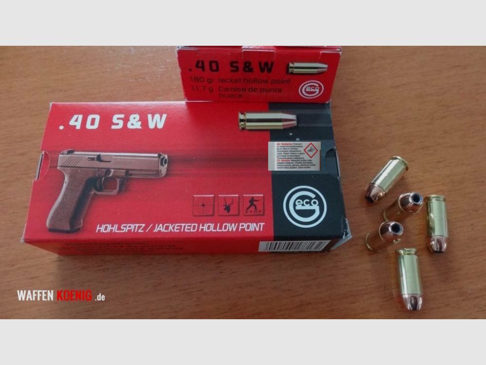 Geco 100 Stück Patronen GECO .40 S&W-Hohlspitz