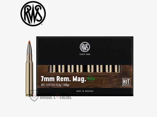 20 nabojów RWS kal. 7mm Rem Mag 140gr HIT