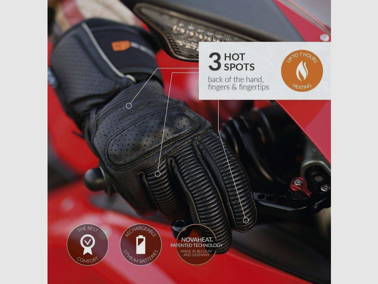 Heated Leather Gloves, image 4 of 18