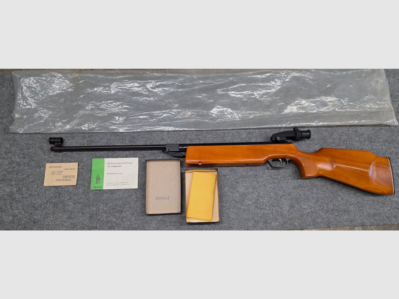 Jak wczoraj kupione w sklepie!! Haenel 303 - 8 Super z delikatnym spustem, diopter, łamany lufy, karabinek pneumatyczny 4.5mm