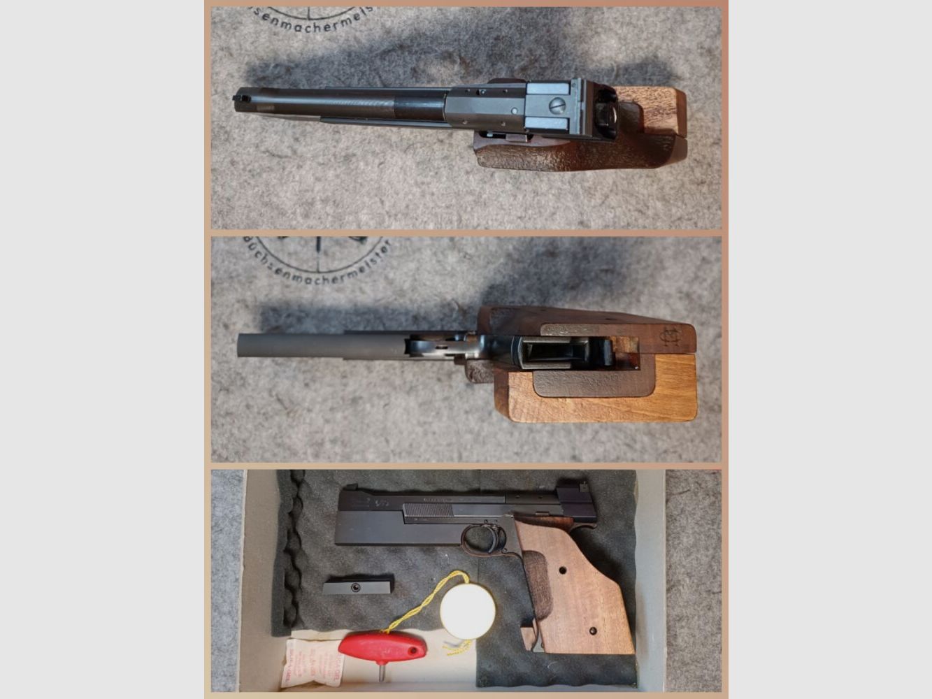 Hämmerli Suiza Mod. 215 Sport con dos pesos de cañón y accesorios