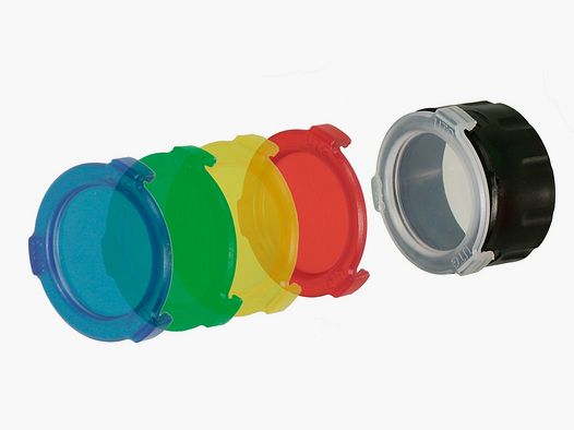 SET OF 5 COLOR FILTERS FOR FLASHLIGHT – DIAM. 42MM.