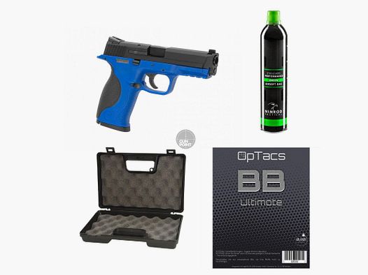 SET !!! Softair - Pistole - WE - M&P Metal Version GBB blue - ab 18, ber 0,5 Joule