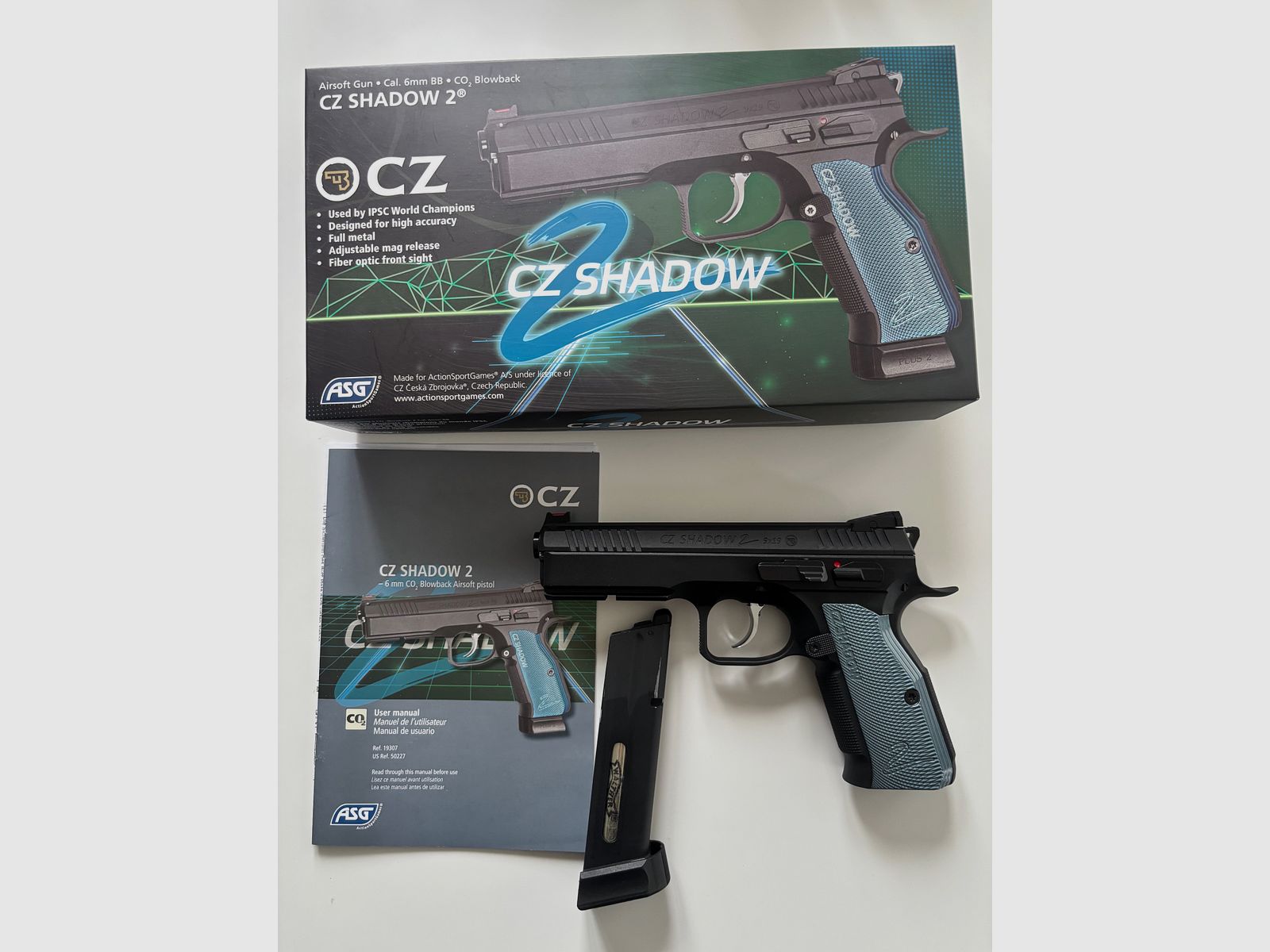 ASG CZ Shadow 2 Airsoft 6mm BB Blowback comme neuf, image 1 sur 4