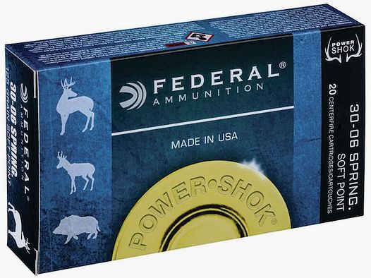 Federal Power-Shok .30-06 Sprg. 220GR JSP RN 20 cartucce