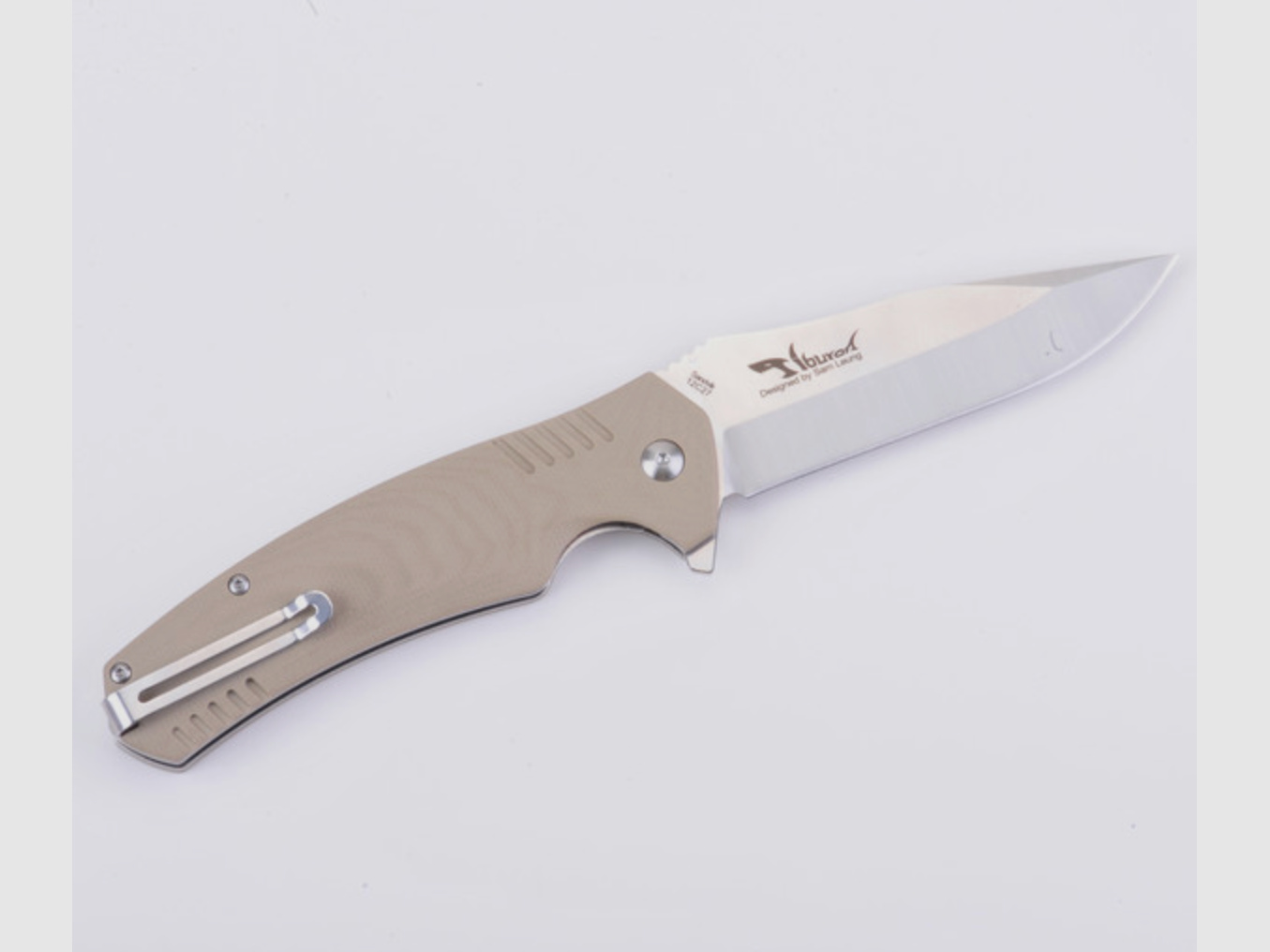 EDC Klappmesser TIBURON Skandinavischer Sandvik Stahl 12C27 Sand von TEKUT