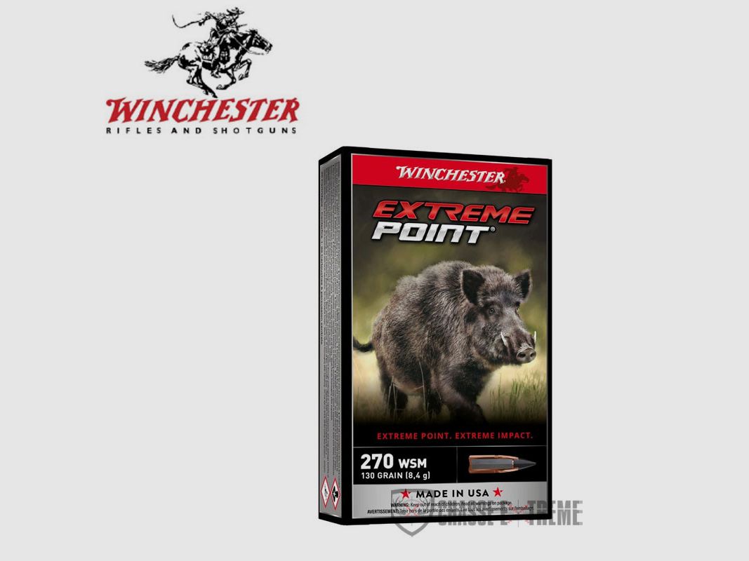 20 Patronen WINCHESTER Kal. 270 Wsm 130gr Extreme Point bleifrei