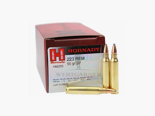 Hornady .223 Rem 55gr SP Custom, 50 Stk./Pkg.