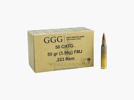 GGG .223 Rem. FMJ 55gr/3,56g 50Stk.