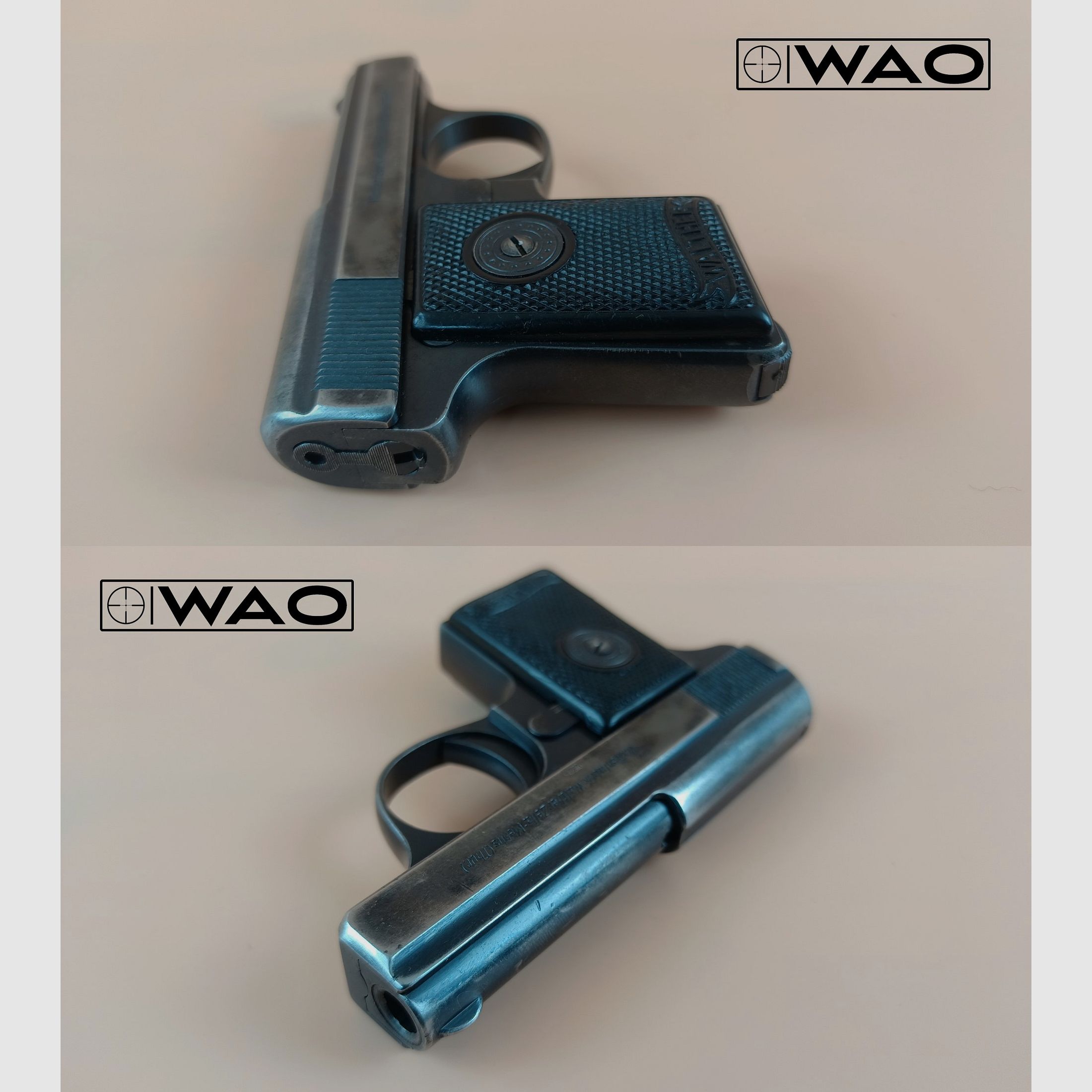 Walther Modèle 9, Mod. 9, Type II, Zella-Mehlis, Cal. 6,35mm Browning *avec étui*