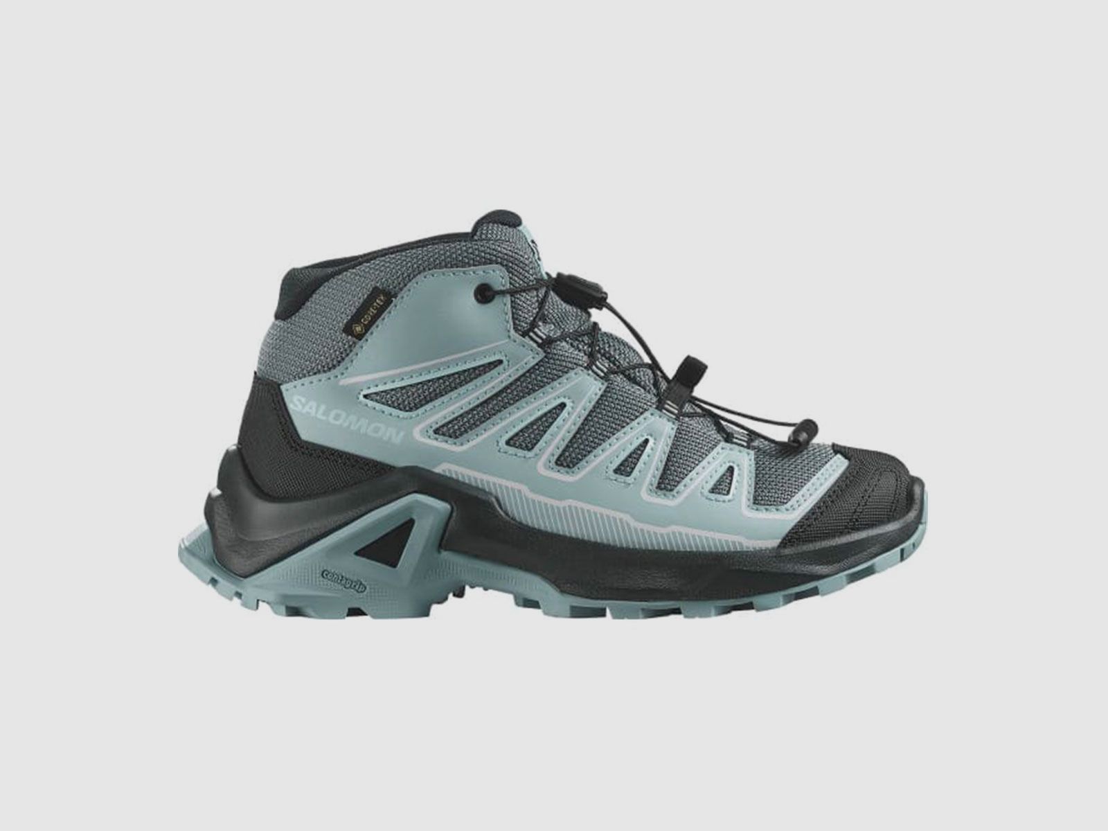 SALOMON – KINDER – X ULTRA MID GTX J Turbulence / Black / Tourmaline, afbeelding 1 van 6