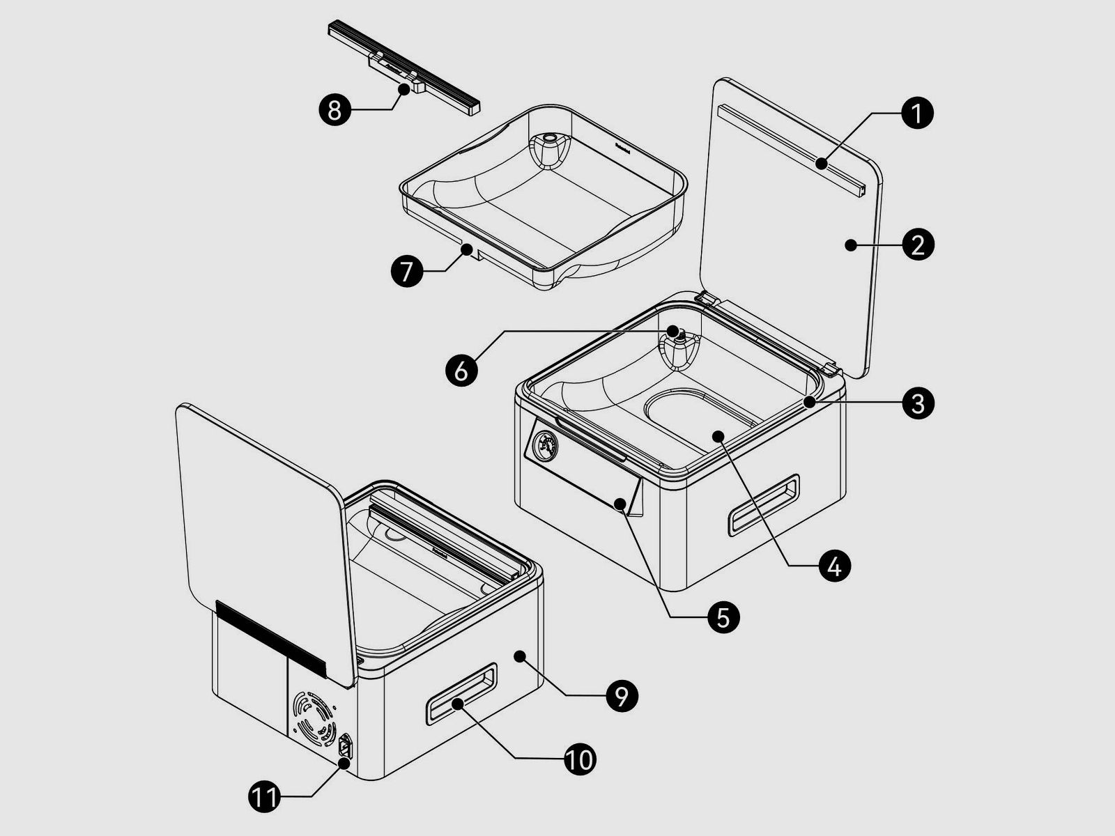Genzo-Dichtung (oben), für die Genzo-Kammer-Vakuummaschine ProVac K8